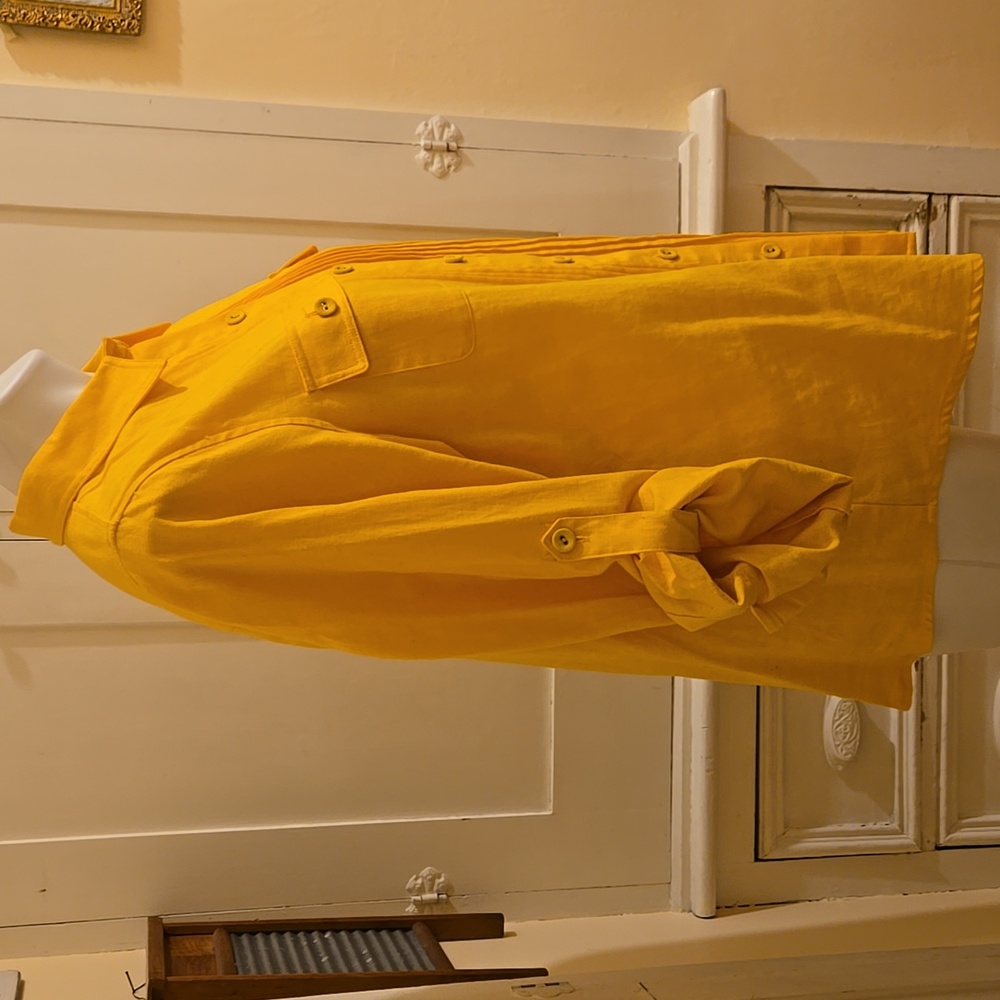 Studuo Works Bright Yellow Button -Down Shirt Sz … - image 6